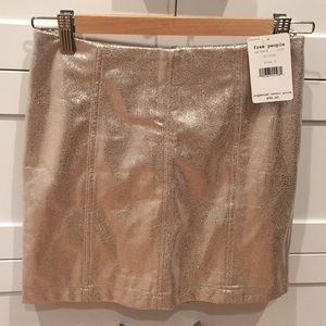 Free people soft faux leather skirt.